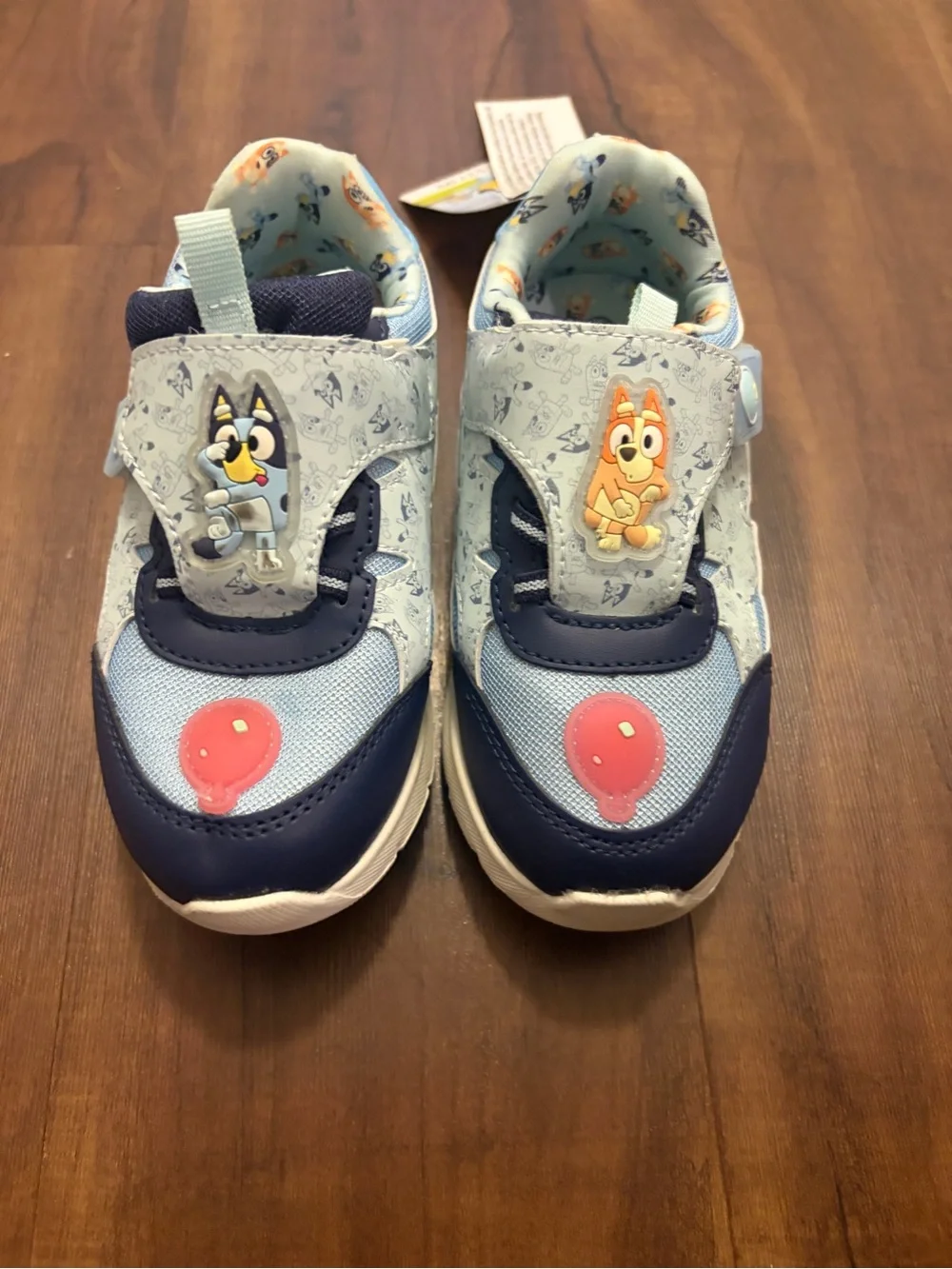 Blue Kids' Cartoon Light-Up Sneakers with Balloon Accent